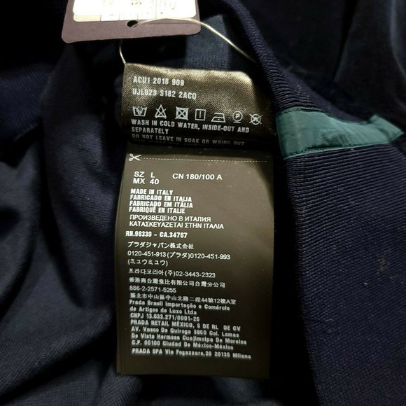 Prada FW2018 DSWT Velour Sweater - Navy Blue RRP$840 S - Picture 4 of 7